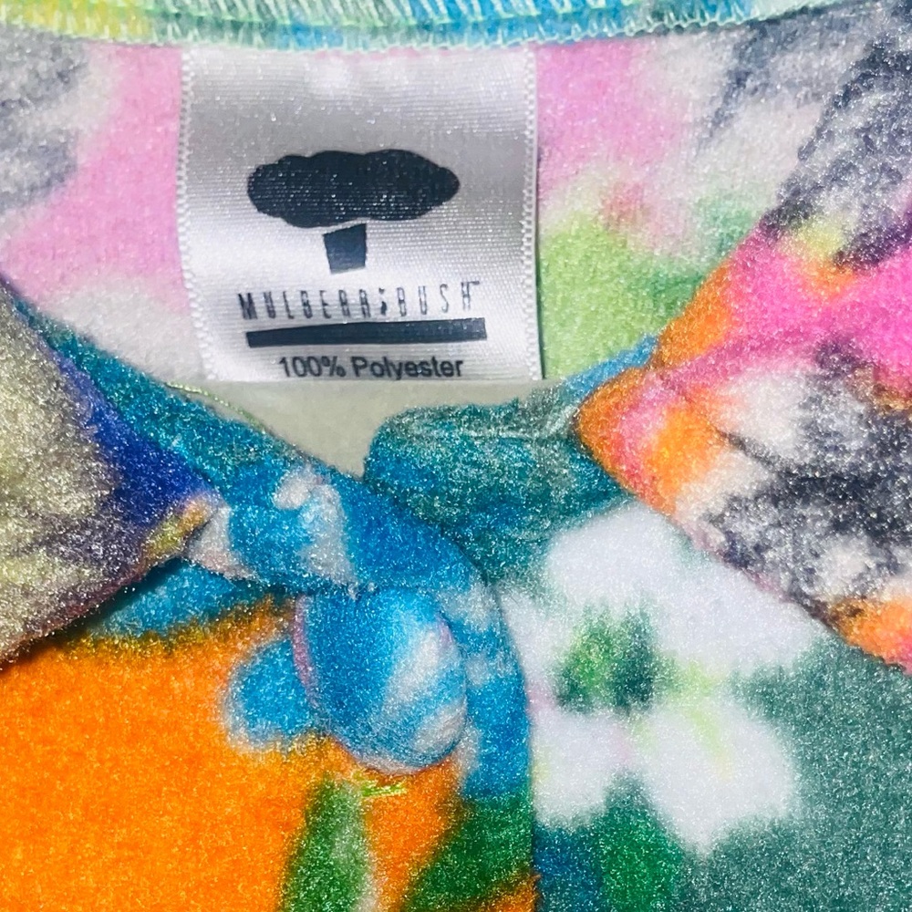 Mulberry Bush Girls Boho Floral Fringe Jacket Size 6 Colorful Boutique Cardigan - Picture 4 of 5